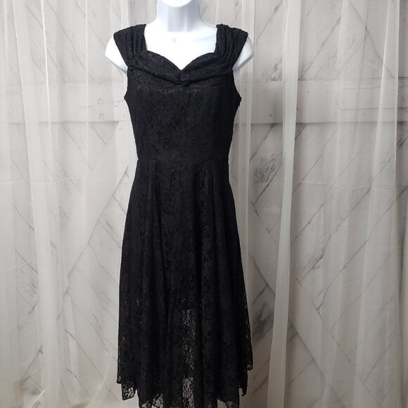 Hot Topic Dress Black Lace Fairy Y2K Goth Witchy WhimsiGoth 4 (XS) NWT - Picture 1 of 14